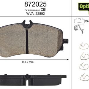 Placute frana VW CRAFTER platou / sasiu (SZ_) 2.0 TDI diesel 140 cai VALEO 872025