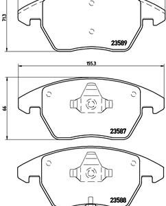 Placute frana VW GOLF VI (5K1) 2.0 GTi benzina 200 cai BREMBO P 85 075