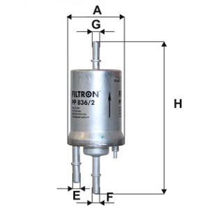 Filtru combustibil VW GOLF VI (5K1) 1.2 TSI benzina 86 cai FILTRON PP 836/2