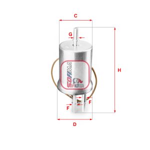 Filtru combustibil VW GOLF VI Variant (AJ5) 1.6 benzina 102 cai SOFIMA S 1853 B
