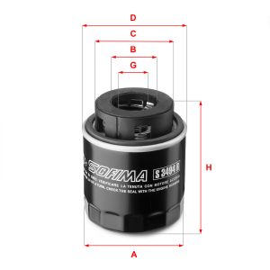 Filtru ulei VW GOLF VI (5K1) 1.4 TSI benzina 122 cai SOFIMA S 3494 R