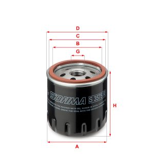 Filtru ulei VW CADDY ALLTRACK microbus (SAB) 1.4 TSI benzina 131 cai SOFIMA S 3575 R