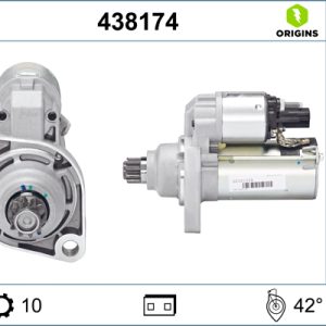 Electromotor VW GOLF VI (5K1) 2.0 R 4motion benzina 256 cai VALEO 438174