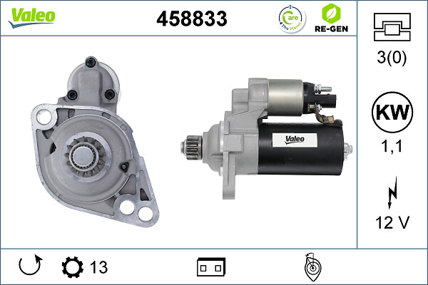 Electromotor VW GOLF VI Cabriolet (517) 1.4 TSI benzina 150 cai VALEO 458833