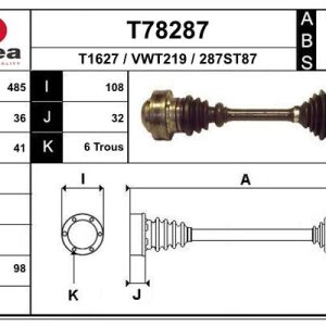 Planetara VW GOLF VI (5K1) 2.0 GTi benzina 210 cai EAI T78287