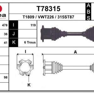 Planetara VW GOLF VAN VI Variant (AJ5) 2.0 TDi diesel 140 cai EAI T78315