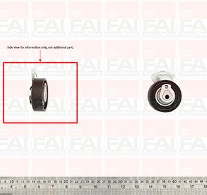 Rola intinzator curea distributie VW GOLF VI (5K1) 1.4 benzina 80 cai FAI AUTOPARTS T9357