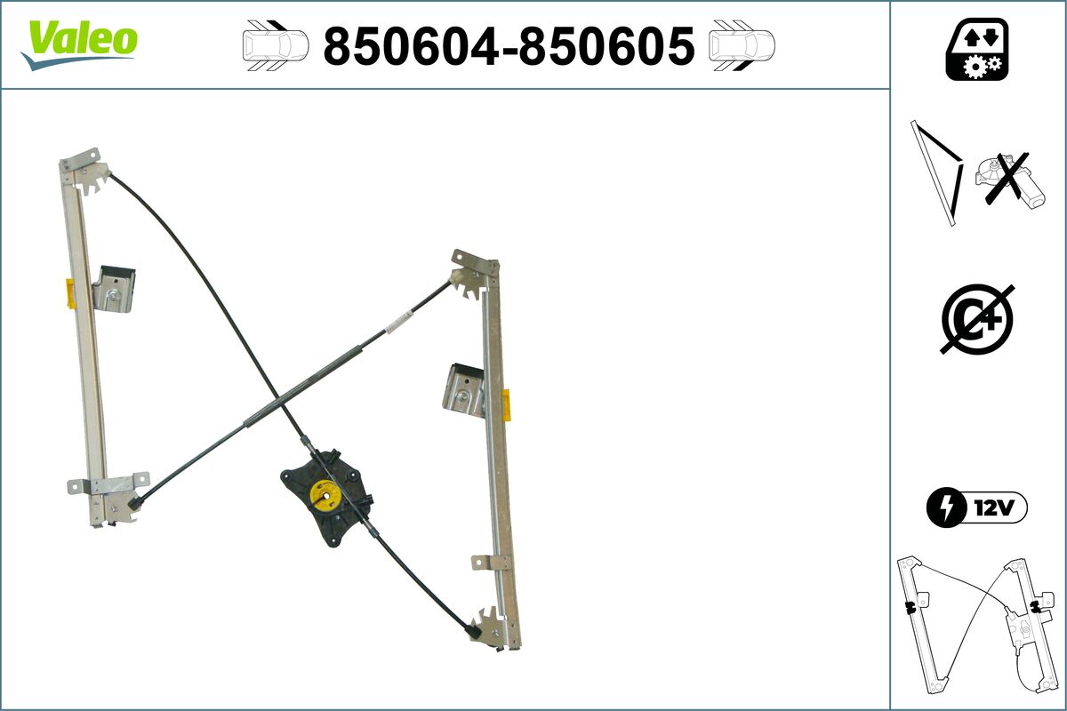 Mecanism actionare geam VW GOLF VI Variant (AJ5) 2.0 TFSI benzina 200 cai VALEO 850604