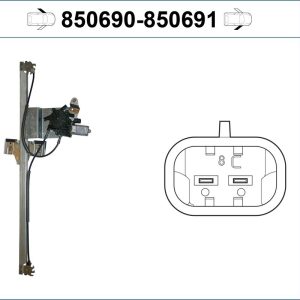 Mecanism actionare geam VW CRAFTER 30-35 bus (2E_) 2.0 TDI 4motion diesel 163 cai VALEO 850690