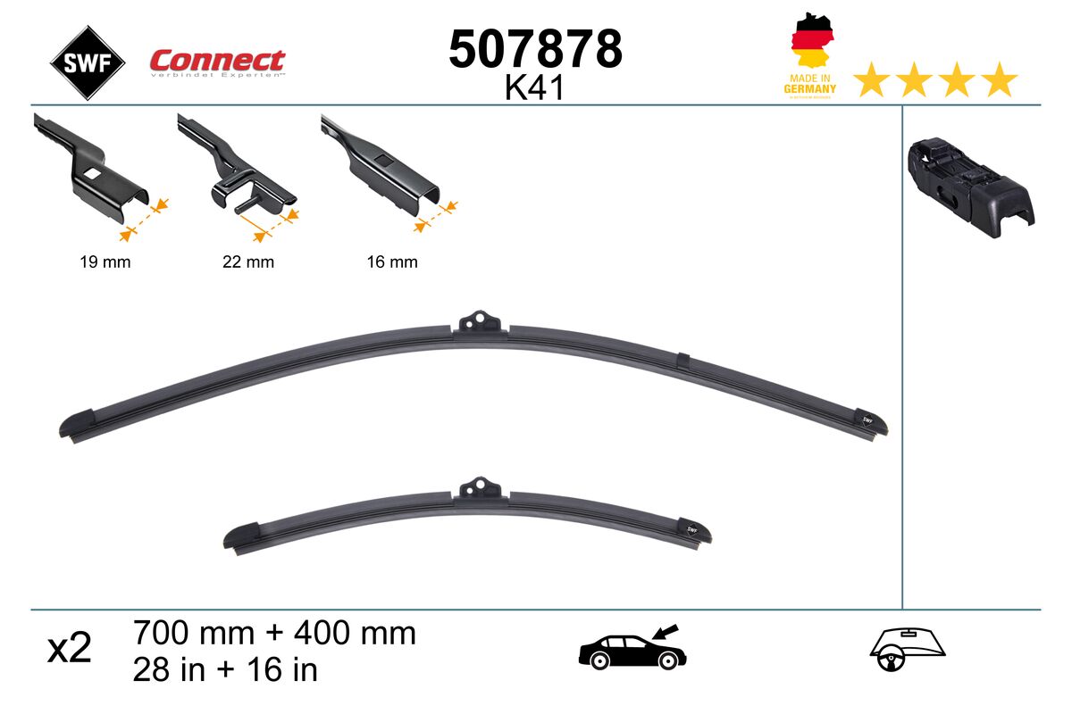 Lamela stergator VW GOLF SPORTSVAN VII (AM1, AN1) 1.5 TSI benzina 150 cai SWF 507878