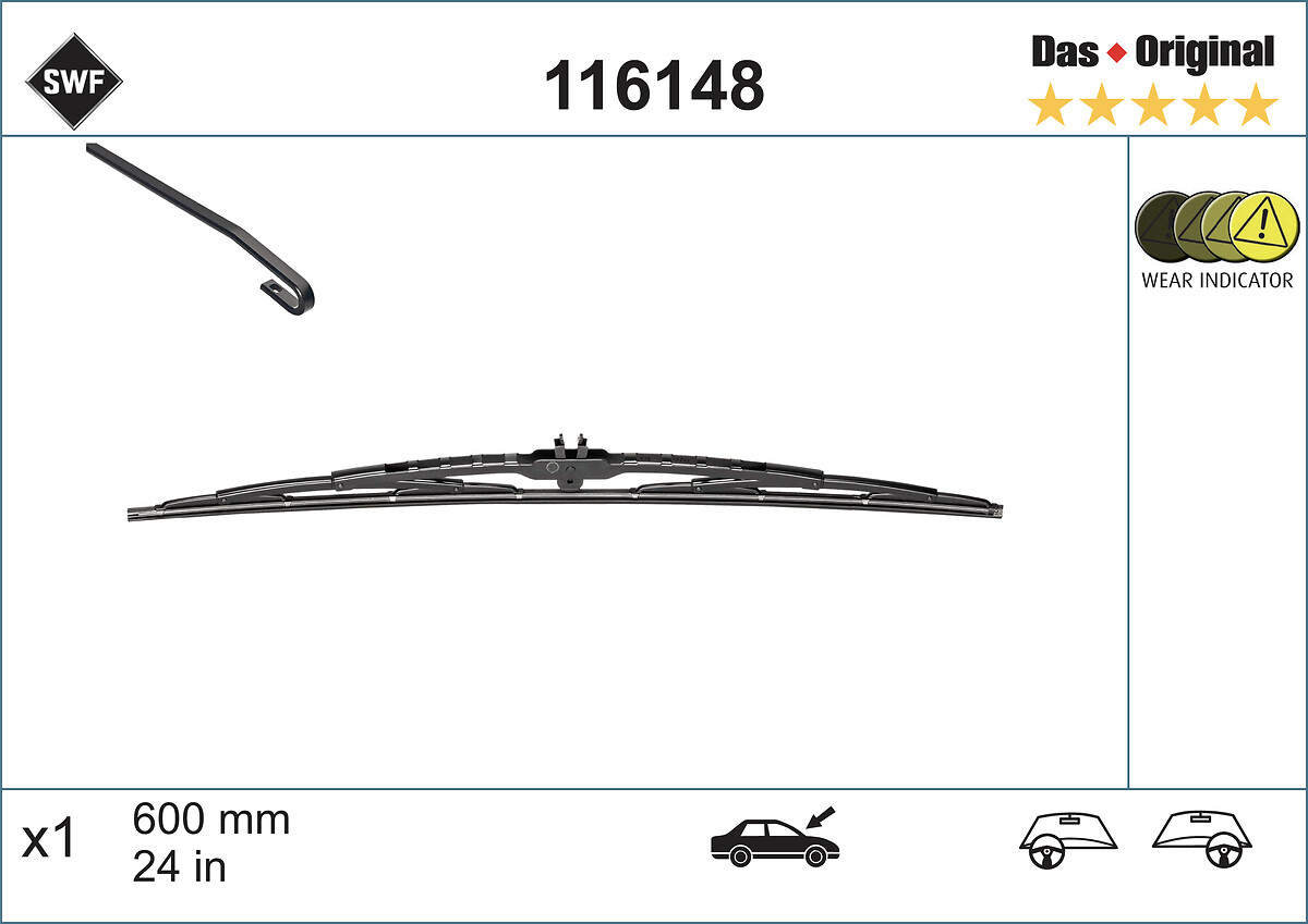 Lamela stergator VW AMAROK (2HA, 2HB, S1B, S6B, S7A, S7B) 2.0 BiTDI diesel 163 cai SWF 116148