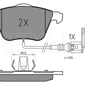 Placute frana VW GOLF VI Cabriolet (517) 1.2 TSI 16V benzina 105 cai MEYLE 025 240 2120