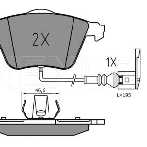 Placute frana VW GOLF VI Cabriolet (517) 2.0 TDI diesel 150 cai MEYLE 025 240 2120/PD
