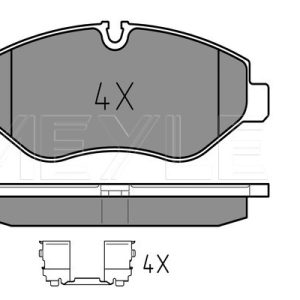 Placute frana VW CRAFTER 30-50 platou / sasiu (2F_) 2.5 TDI diesel 163 cai MEYLE 025 291 9220