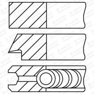 Set segmenti piston VW GOLF VI (5K1) 1.6 BiFuel Benzina/Autogaz (GPL) 102 cai GOETZE ENGINE 08-148307-00