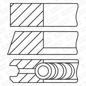 Set segmenti piston VW CADDY IV microbus (SAB, SAJ) 2.0 TDI 4motion diesel 150 cai GOETZE ENGINE 08-447507-00