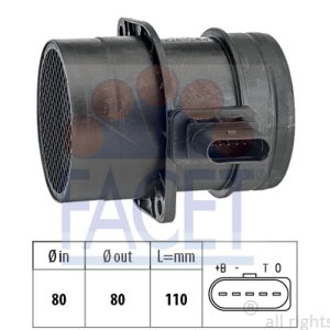 Senzor debit aer VW GOLF VI (5K1) 2.0 TDI 4motion diesel 140 cai FACET 10.1357