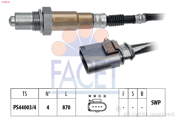 Sonda Lambda VW CADDY ALLTRACK microbus (SAB) 1.4 TSI benzina 125 cai FACET 10.8535