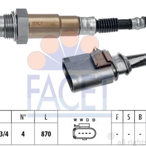 Sonda Lambda VW CADDY IV microbus (SAB, SAJ) 1.4 TSI benzina 125 cai FACET 10.8535