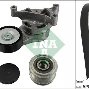 Set curea transmisie cu caneluri VW GOLF VI (5K1) 2.0 GTi benzina 235 cai INA 529 0052 20