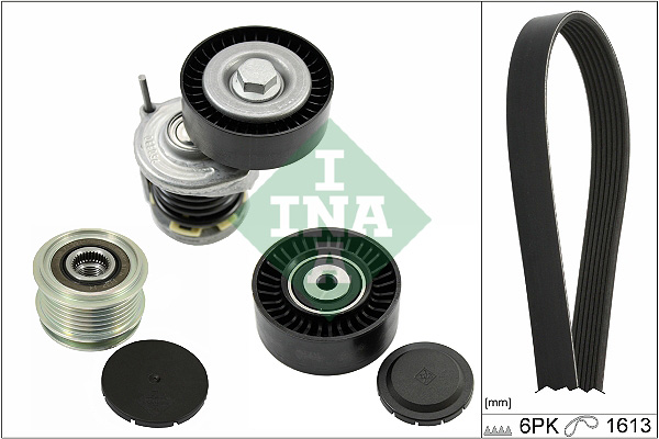 Set curea transmisie cu caneluri VW CRAFTER 30-35 bus (2E_) 2.0 TDI diesel 114 cai INA 529 0467 20