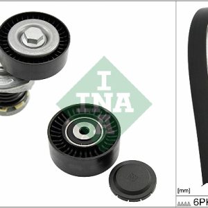 Set curea transmisie cu caneluri VW AMAROK (2HA, 2HB, S1B, S6B, S7A, S7B) 2.0 BiTDI diesel 180 cai INA 529 0535 10