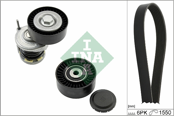 Set curea transmisie cu caneluri VW AMAROK (2HA, 2HB, S1B, S6B, S7A, S7B) 2.0 BiTDI 4motion diesel 163 cai INA 529 0586 10