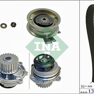 Set pompa apa + curea dintata VW GOLF VI (5K1) 1.6 MultiFuel Benzina/Etanol 102 cai INA 530 0171 31