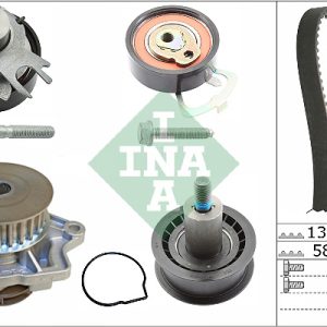 Set pompa apa + curea dintata VW GOLF VI (5K1) 1.4 benzina 80 cai INA 530 0538 30