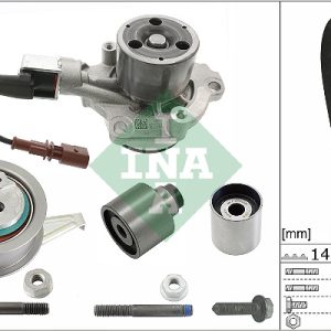 Set pompa apa + curea dintata VW GOLF SPORTSVAN VII (AM1, AN1) 1.6 TDI diesel 115 cai INA 530 0699 30