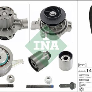 Set pompa apa + curea dintata VW CRAFTER platou / sasiu (SZ_) 2.0 TDI RWD diesel 109 cai INA 530 0699 31