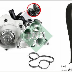 Set pompa apa + curea dintata VW GOLF SPORTSVAN VII (AM1, AN1) 1.2 TSI benzina 110 cai INA 530 0743 30