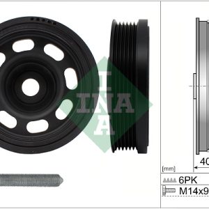 Set fulie arbore cotit VW GOLF VII (5G1, BQ1, BE1, BE2) 1.5 TSI benzina 150 cai INA 544 0184 20
