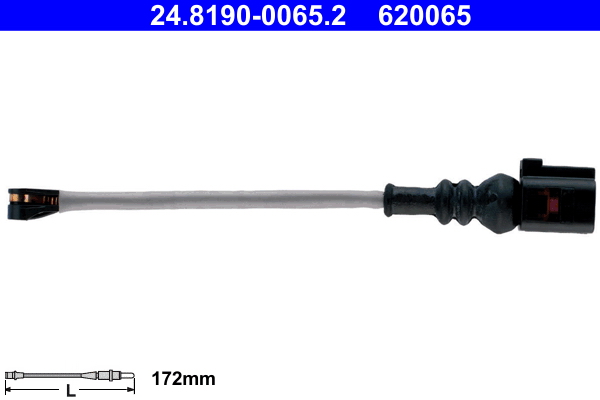 Senzor de avertizare uzura placute de frana VW GOLF VII (5G1, BQ1, BE1, BE2) 1.4 TSI benzina 122 cai ATE 24.8190-0065.2