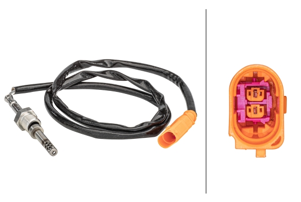 Senzor temperatura gaze evacuare VW CADDY IV microbus (SAB, SAJ) 1.6 TDI diesel 102 cai HELLA 6PT 358 181-121