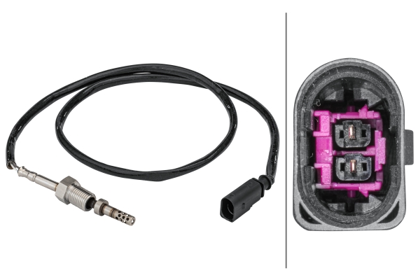 Senzor temperatura gaze evacuare VW AMAROK (2HA, 2HB, S1B, S6B, S7A, S7B) 2.0 TDI diesel 122 cai HELLA 6PT 358 181-641