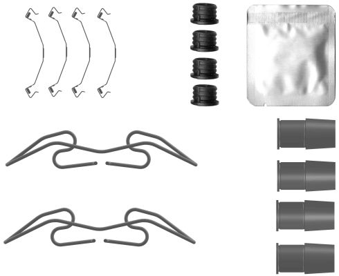 Set accesorii etrier frana VW CADDY V microbus (SBB, SBJ) 2.0 TDi BMT diesel 75 cai TEXTAR 82558100