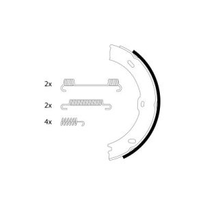 Set saboti frana frana de mana VW CRAFTER 30-35 bus (2E_) 2.0 TDI diesel 142 cai TEXTAR 91066800