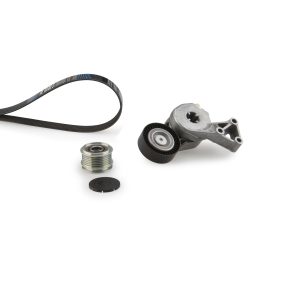 Set curea transmisie cu caneluri VW GOLF VI (5K1) 1.6 BiFuel Benzina/Autogaz (GPL) 102 cai GATES K026PK1043