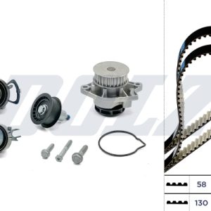 Set pompa apa + curea dintata VW GOLF VI (5K1) 1.4 benzina 80 cai DOLZ KD080