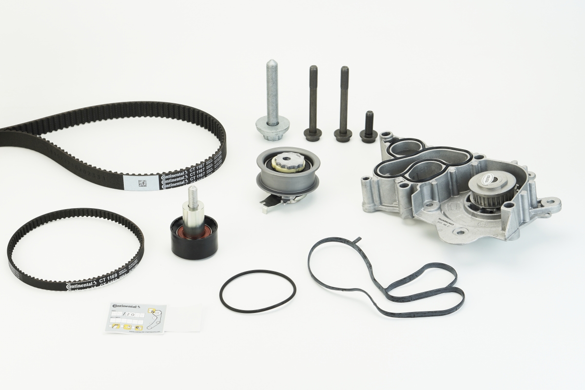 Set pompa apa + curea dintata VW GOLF VII (5G1, BQ1, BE1, BE2) 1.4 GTE Hybrid benzina/elector 204 cai CONTITECH CT1167WP2PRO