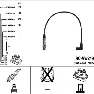 Set cablaj aprindere VW GOLF VI Variant (AJ5) 1.6 benzina 102 cai NGK 7015