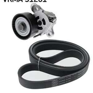 Set curea transmisie cu caneluri VW GOLF VII (5G1, BQ1, BE1, BE2) 1.2 TSI benzina 86 cai SKF VKMA 31261
