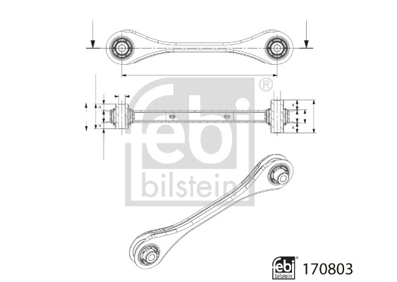 Brat suspensie roata VW GOLF SPORTSVAN VII (AM1, AN1) 1.0 TSI benzina 115 cai FEBI BILSTEIN 170803