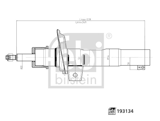 Amortizor VW GOLF VI Van (5K1_) 2.0 TDi diesel 140 cai FEBI BILSTEIN 193134