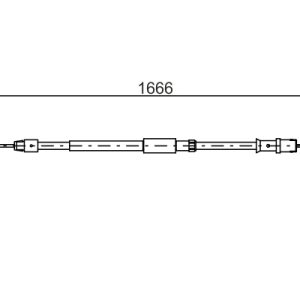 Cablu frana de parcare VW CRAFTER 30-50 caroserie (2E_) 2.0 TDI diesel 136 cai BOSCH 1 987 482 032