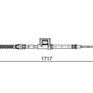 Cablu frana de parcare VW GOLF VII (5G1, BQ1, BE1, BE2) 2.0 GTI benzina 230 cai BOSCH 1 987 482 644