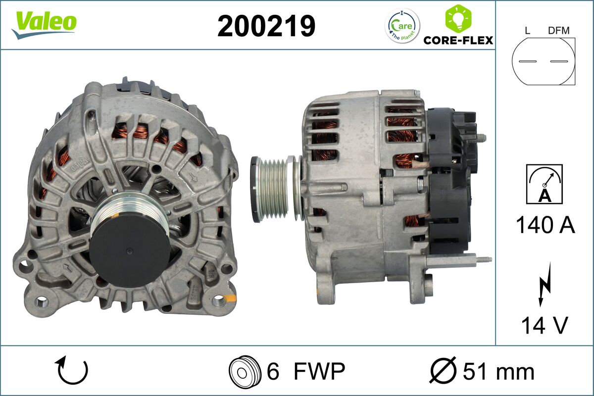 Alternator VW CRAFTER 30-50 caroserie (2E_) 2.0 TDI diesel 140 cai VALEO 200219