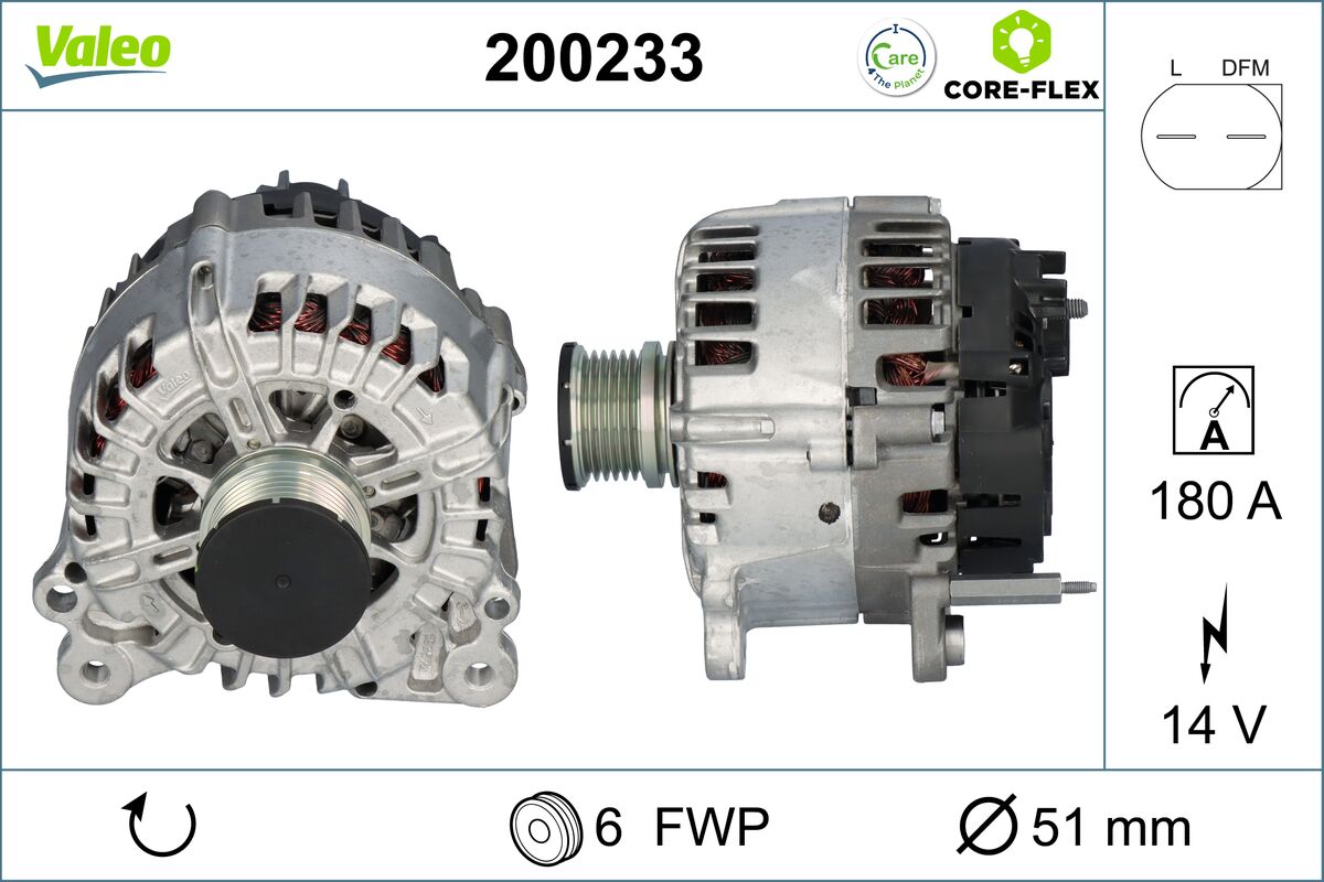 Alternator VW CRAFTER 30-35 bus (2E_) 2.0 TDI diesel 114 cai VALEO 200233