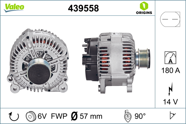 Alternator VW CRAFTER 30-50 caroserie (2E_) 2.5 TDI diesel 109 cai VALEO 439558